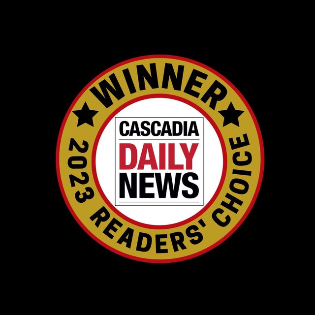 Cascadia Daily News 2023 Readers' Choice winner badge